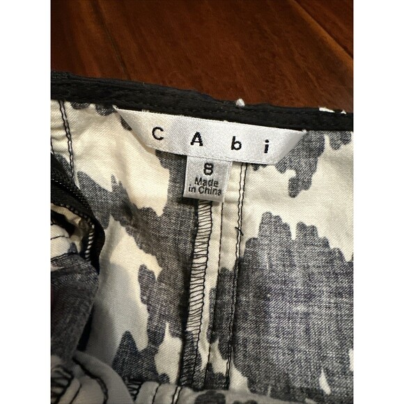 CAbi Women’s Skirt Size 8 Flare Boho Embroidered Stitch Black White 937 - Picture 9 of 14